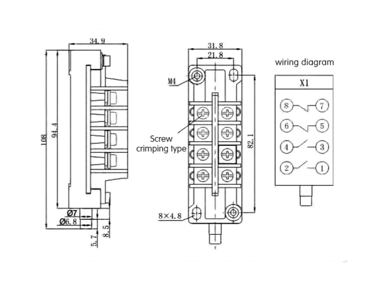 fk10 ii 22 auxiliary contact switch | transparent housing auxiliary switch for switchgear