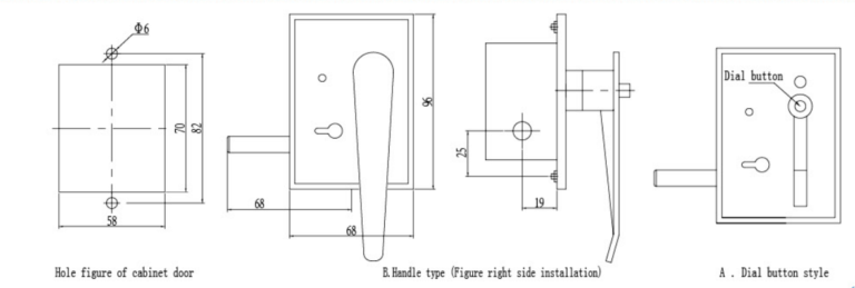 dsn bmy indoor electromagnetic lock with handle | Reeuini