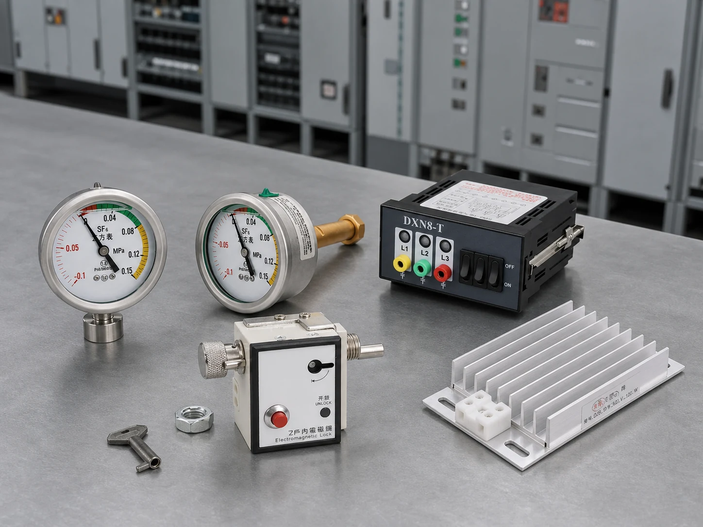 Switchgear auxiliary component models arranged for product comparison