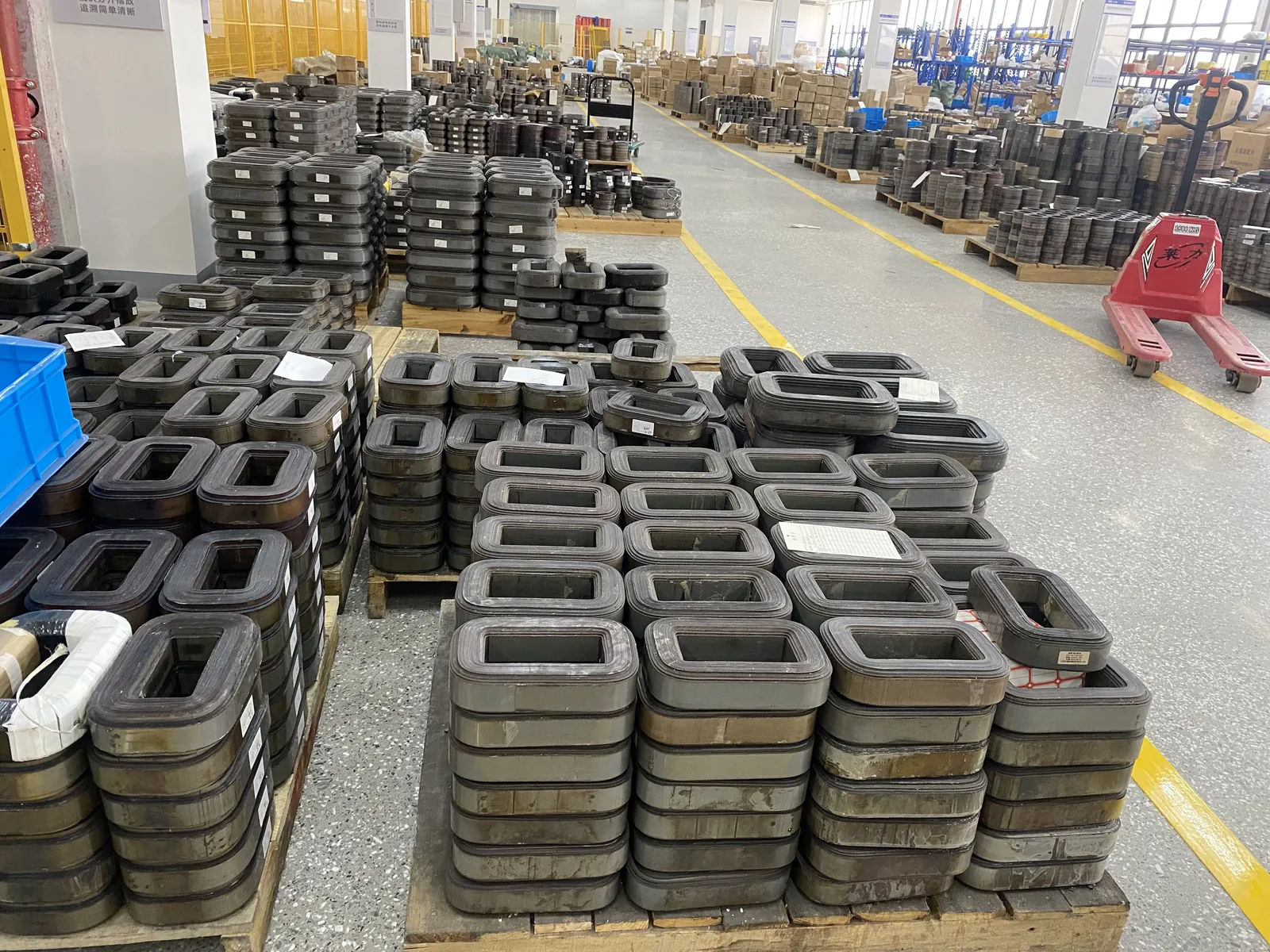 Instrument transformer cores stored for production