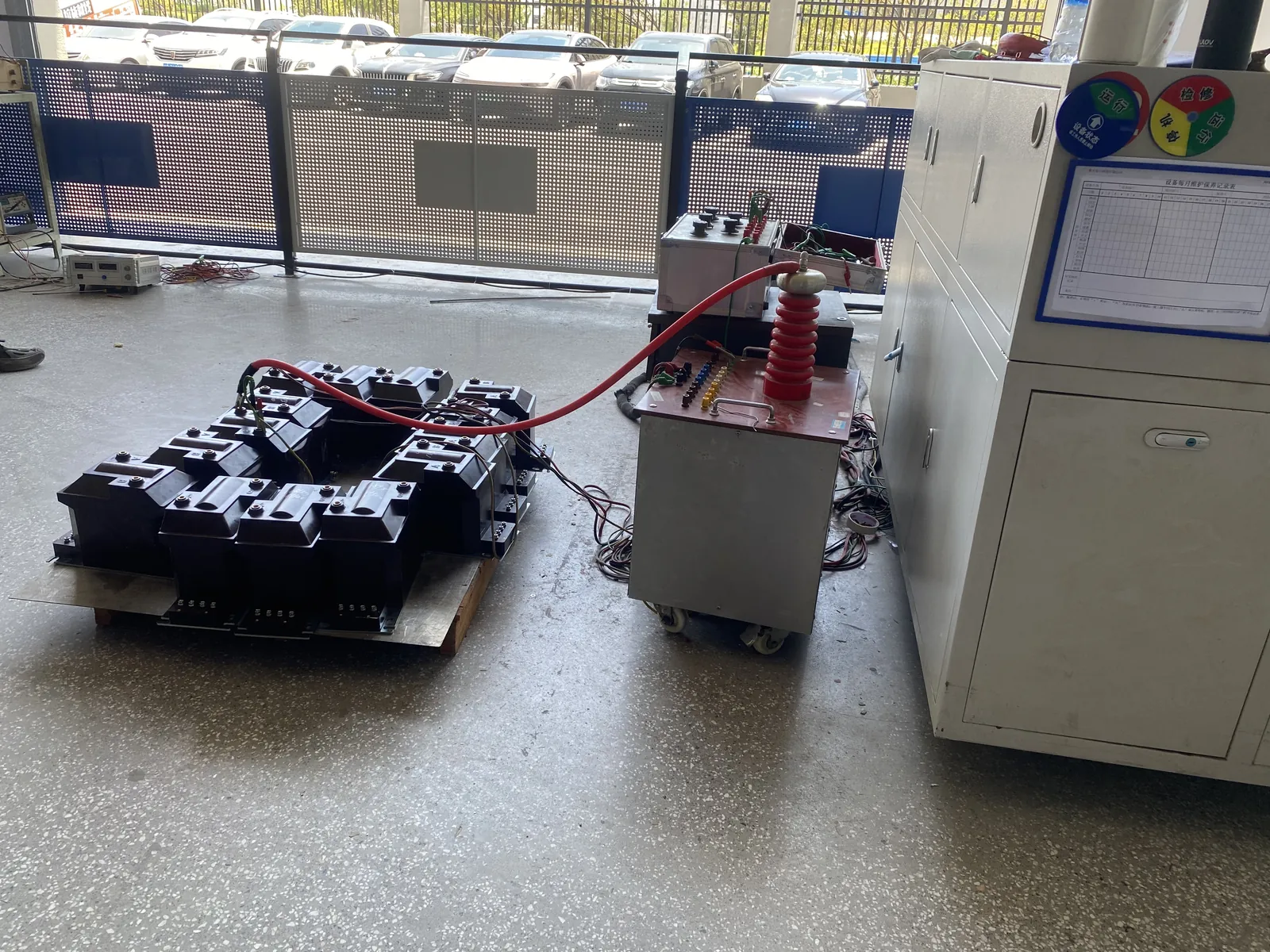 Instrument transformers connected for ratio, accuracy, polarity and excitation testing