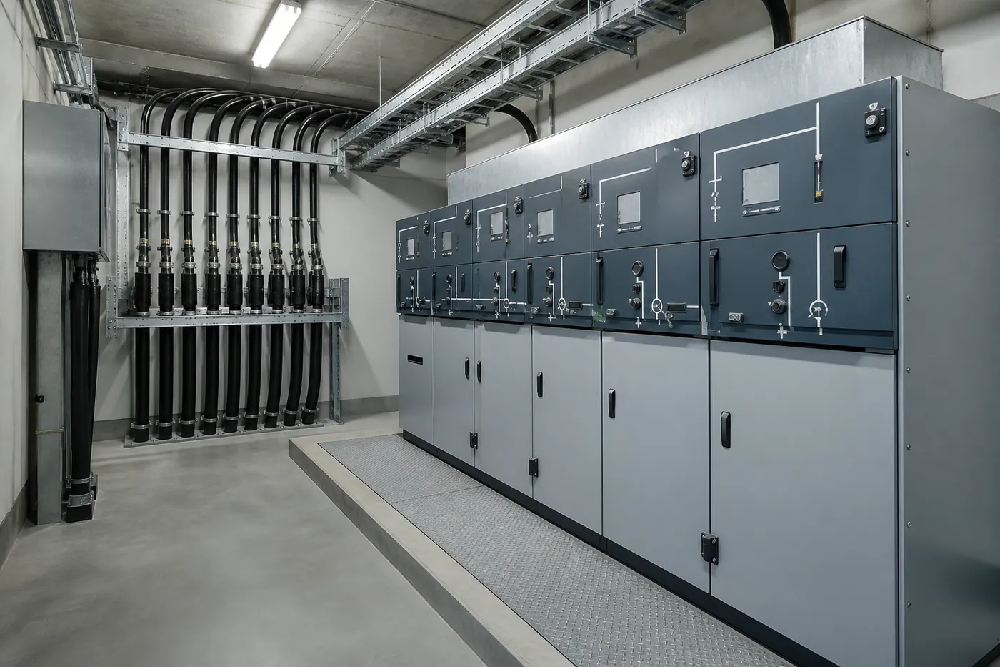 Ring main unit installation for urban secondary distribution