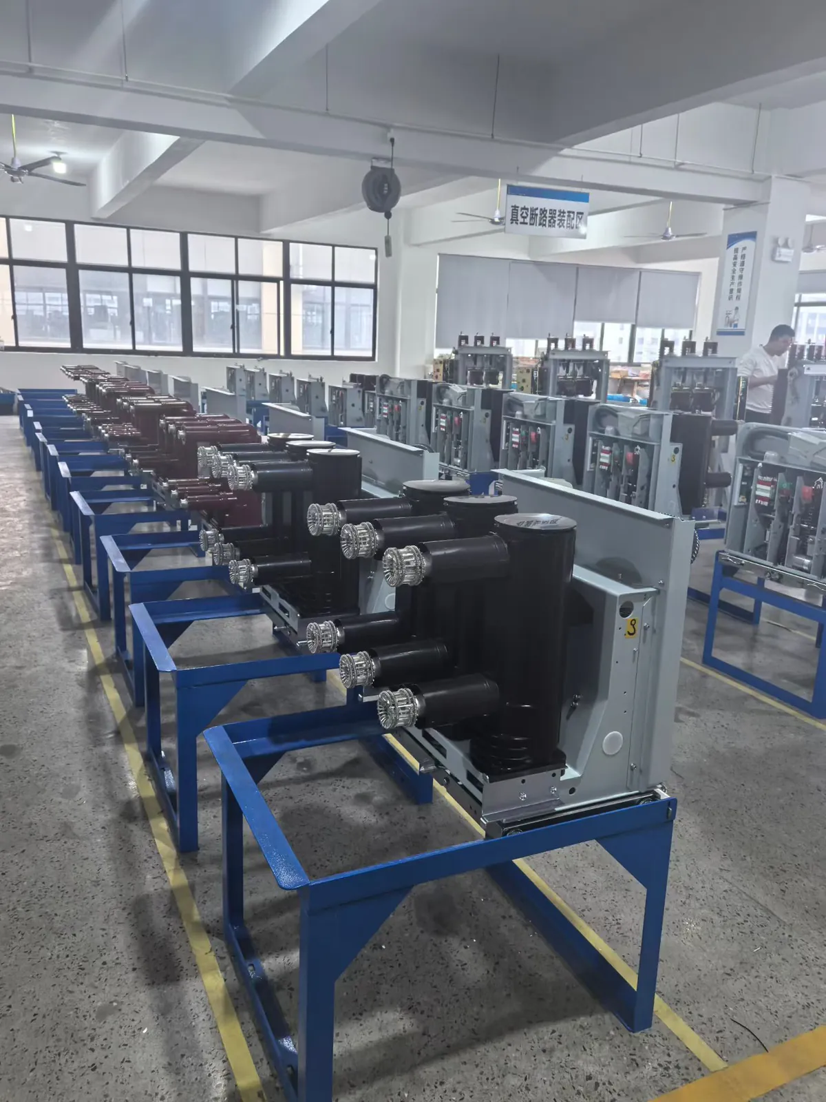 VS1 vacuum circuit breakers arranged in an assembly workshop